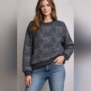 Saint + Sofia Black Textured Sweater Size 8 PTP 23 Length 21